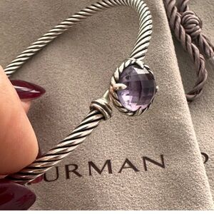 🩷David Yurman Silver Bracelet with amethyst Châtelaine Bracelet silver 925